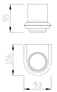 Стакан для зубных щёток ABBER Nord AA1556B чёрный матовый