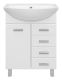 Напольная тумба под раковину Misty Стелла 65см с четырьмя ящиками белый