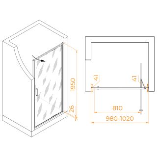 Душевая дверь RGW SV-05Gr 70320508-110 80см серый