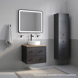 Тумба подвесная IDDIS Torr TOR60DVi95K со столешницей 60см дуб верона/тёмно-серый