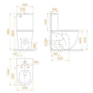 Унитаз напольный RGW SW-03 67420103-01 безободковый белый