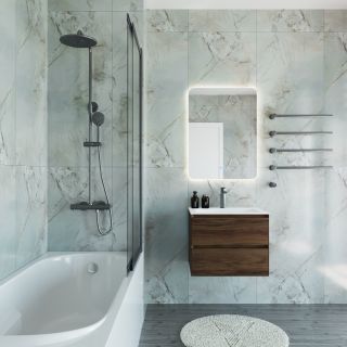 Ванна акриловая Vincea VBT-2A170-FR с каркасом 1700*750*480, пристенная, цвет белый