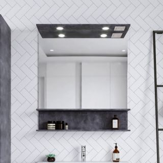 Зеркало с подсветкой Бриклаер Чили 4627125415173 80 см цемент