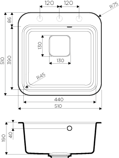 Мойка кухонная Omoikiri Tasogare-51-SA Artgranit/бежевый