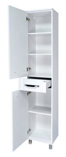 Напольный шкаф - пенал Misty Терра 40см левый белый