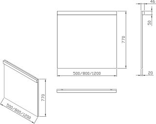 Ravak Зеркало Natural 500 белое