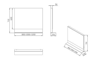 Ravak Зеркало Formy 1200 орех