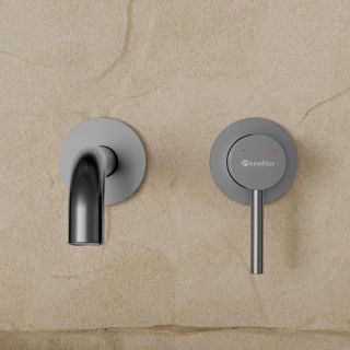 Смеситель для раковины встраиваемый Knotlor SS-25, сатин