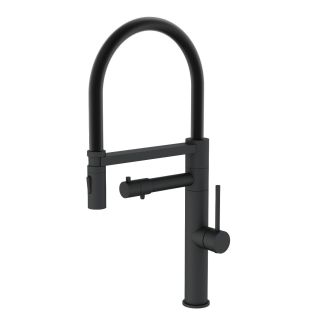 Смеситель для кухни Wonzon & Woghand WW-88458007-MB с гибким изливом и подключением фильтра чёрный матовый