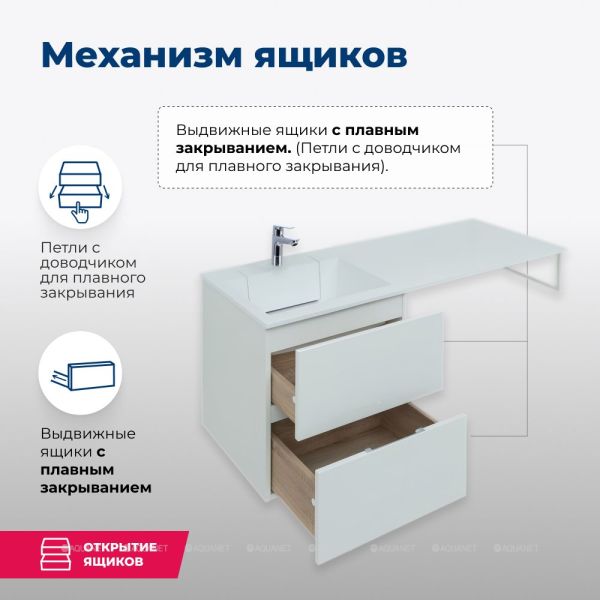 Тумба под раковину Aquanet Алвита 243660 50 см белый