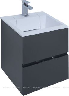 Тумба под раковину Aquanet Алвита 243662 50 см серый антрацит