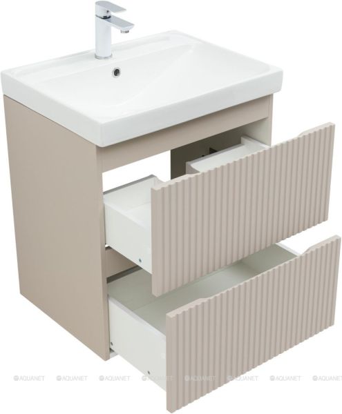 Тумба под раковину Aquanet Джейн 343975 60 см бежевый