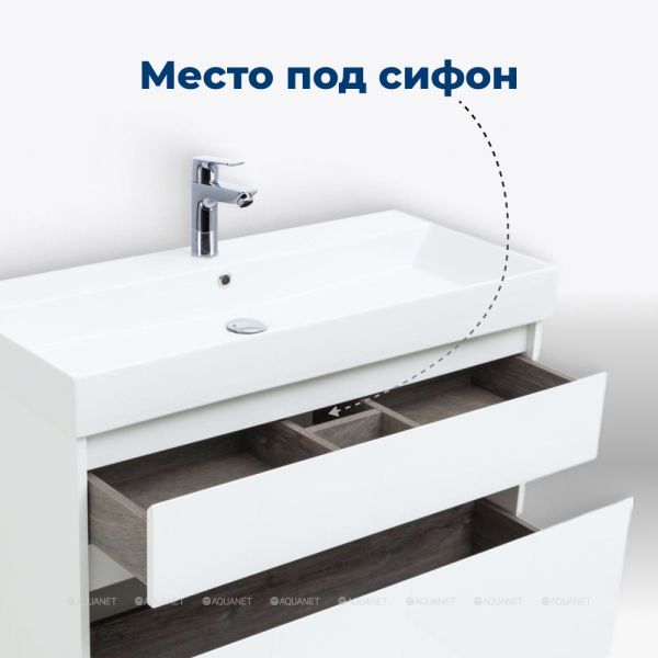 Тумба под раковину Aquanet Nova Lite 242272 75 см белый глянец