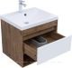 Тумба под раковину Aquanet Тренд 345117 60 см дуб рустикальный/белый сатин