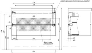 Тумба под раковину Aquanet Вега 316683 90 см белый глянец