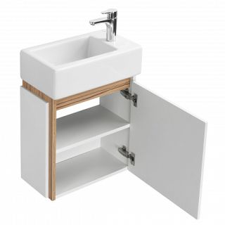 Тумба под раковину Акватон Эклипс М правая 46см эбони светлый 1A172801EK49R