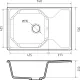 Мойка кухонная GranFest Иней Unique U-740L иней