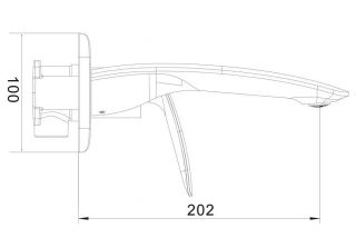 Встраиваемый смеситель для раковины Rose R1141 хром
