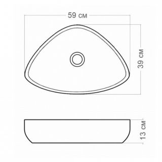 Раковина чаша Maretti EL13NS56-560MR, черный мрамор