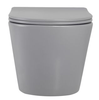 Подвесной унитаз ABBER Bequem AC1102MG безободковый серый матовый