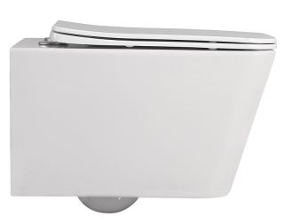 Подвесной унитаз ABBER Rechteck AC1201 безободковый белый