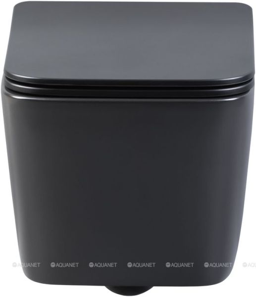 Унитаз подвесной Aquanet Rimless Tavr-W BL-103N-WHT black чёрный матовый