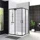 Душевой уголок BelBagno Uno 100x80см чёрный UNO-195-AH-2-100/80-C-NERO