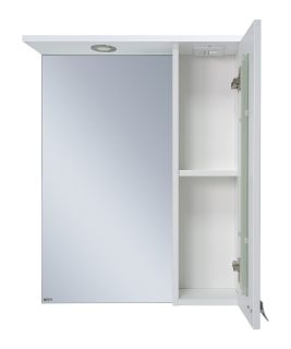 Зеркальный шкаф с подсветкой Misty Урал 60см правый белый