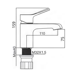Смеситель для раковины Maretti Elena EA32RF163, хром