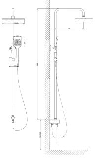 Душевая система ESKO VST1000-5 хром