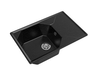 Мойка кухонная GranFest Чёрная Unique U--740 L чер