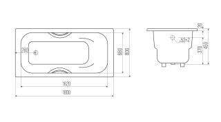 Ванна чугунная Goldman Donni DN18080 180x80см с ножками
