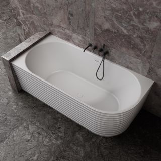 Ванна из искусственного камня ABBER Stein AS9651 L 170x80см белый матовый