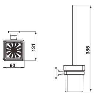 Ёршик для унитаза Rose RG1500H чёрный