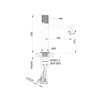 Смесители для раковины Vincea Desire VBF-1D1BG однорычажный брашированное золото