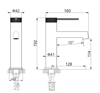 Смеситель для раковины Vincea Rim VBF-2RM1BG, брашированное золото