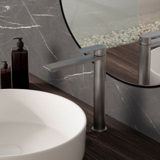 Смеситель для раковины Vincea Vogue (SS) VBF-2VS2GM, вороненая сталь