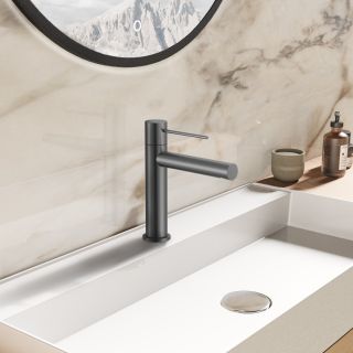 Смеситель для раковины Vincea Aspire VBF-4AS01GM, вороненая сталь