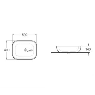 Раковина Vincea VBS-101 50 см белая