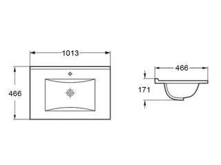 Раковина керамическая Vincea VBS-13100MB 101см чёрный
