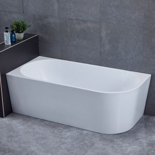 Ванна акриловая Vincea VBT-402-1600L, 1600*750*580, цвет белый, левая, щелевой перелив