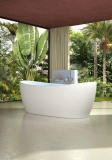 Ванна из искусственного камня Vincea VBT-6S03MW 180x80см белый матовый