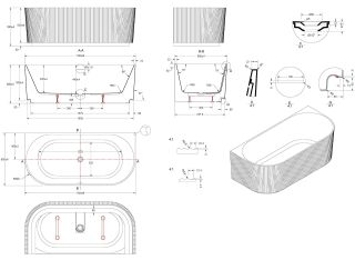 Ванна акриловая Vincea VBT-706-1700, цвет белый, щелевой перелив