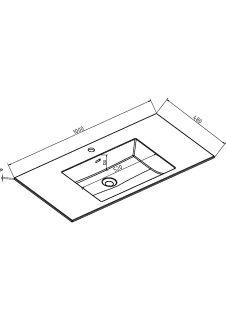 Раковина Vincea VCB-13100W 100 см белая
