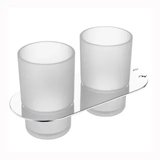 Стакан двойной Gappo G30908-8 хром/белый