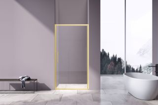 Душевая дверь Vincea Slim VDP-4SL900CLG профиль брашированное золото, стекло прозрачное