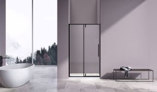 Душевая дверь Vincea Slim-N VDP-4SN100CLB, черный матовый, стекло прозрачное