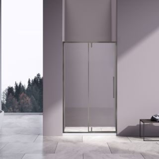 Душевая дверь Vincea Slim-N VDP-4SN100CLGM, вороненая сталь, стекло прозрачное