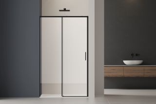 Душевая дверь Vincea Soft 2 VDS-3SO2130CLB, 1300, черный, стекло прозрачное