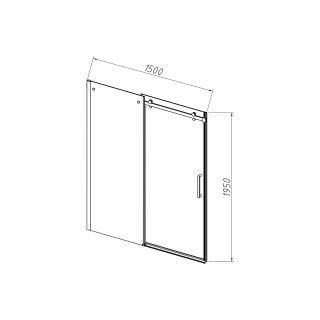 Душевая дверь Vincea Como-N VDS-4CN150CGB, 1500, черный, стекло тонированное